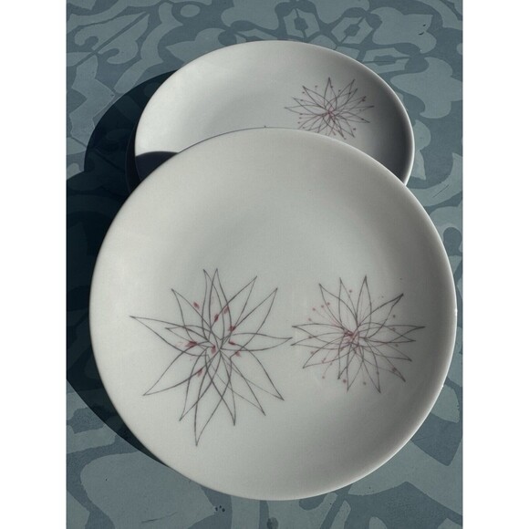 MCM CARIBE CASUALS "PINK FANCY" BREAD & BUTTER PLATES BY CARLOS MONTEZ Set Of 3 - Picture 4 of 7